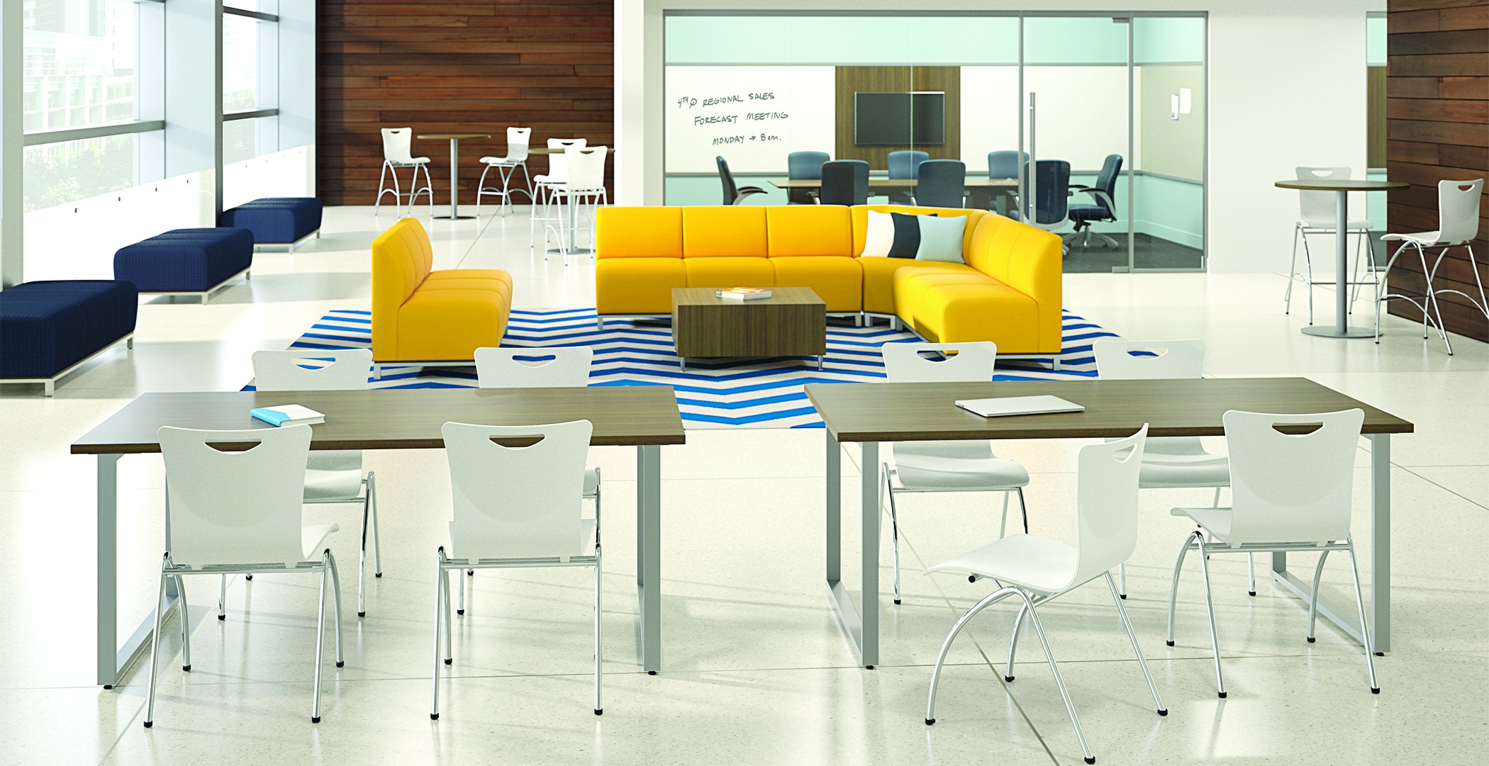 Yellow Lobby Reception chairs