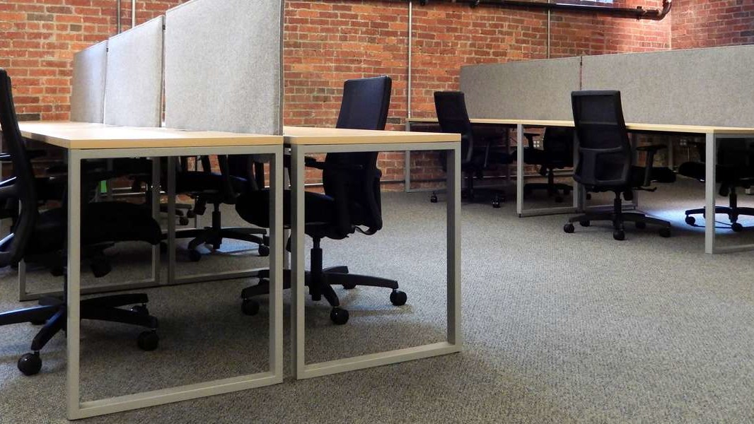 Business Furniture Denver: office desks with divider panels